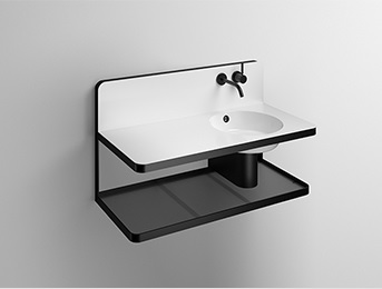 WP.S19L.2 valamukomplekt 1000x590x490mm, segisti ja valamuga paremal, komplektis suletav põhjaklapp, sifoon ja sifoonikate